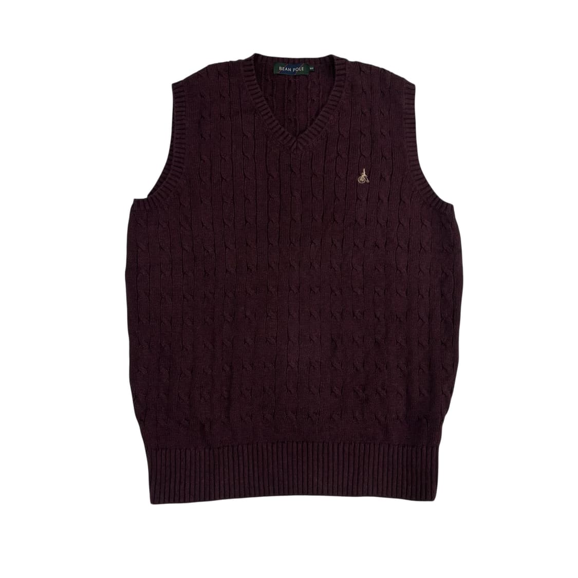빈폴 버건디 케이블 니트 조끼 상품이미지1