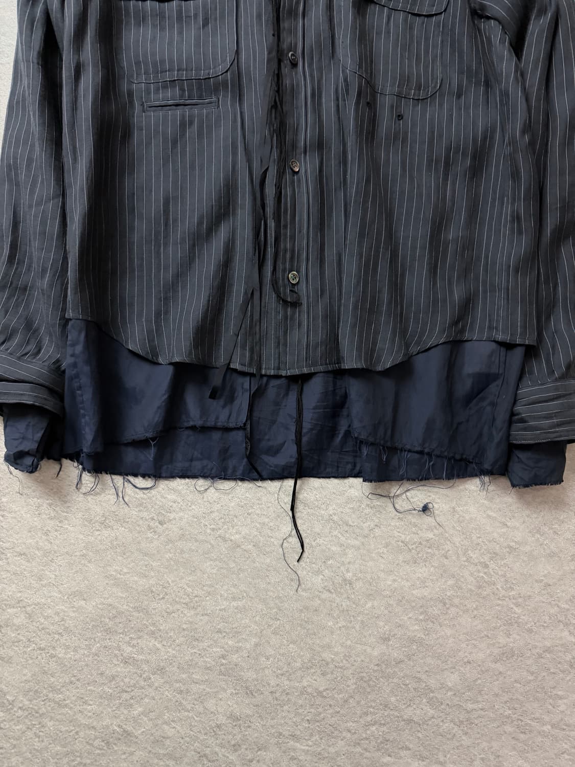 미도리카와 레이어드 컷오프 셔츠 상품이미지6