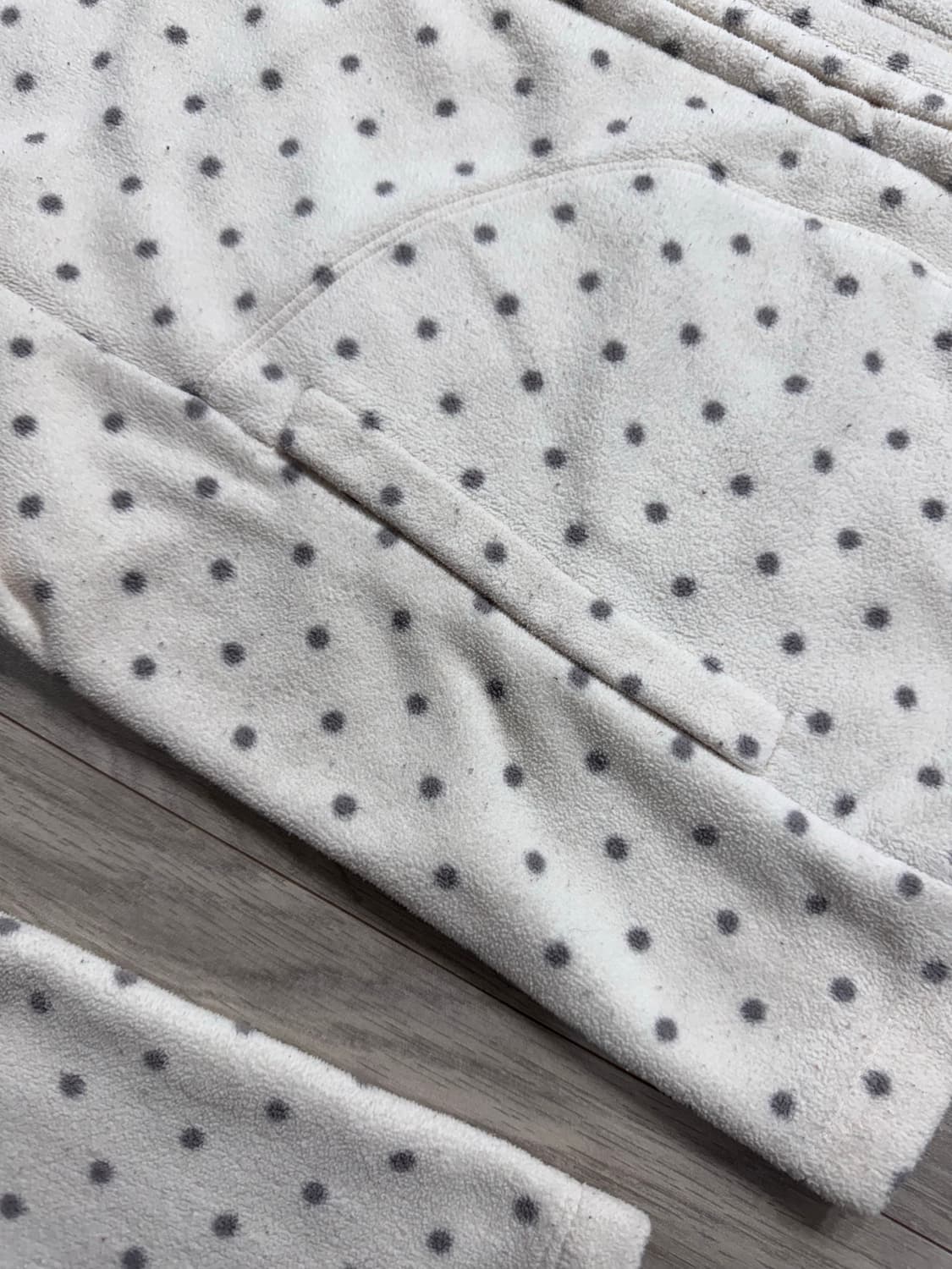 유니클로 도트 플리스 화이트 상품이미지7