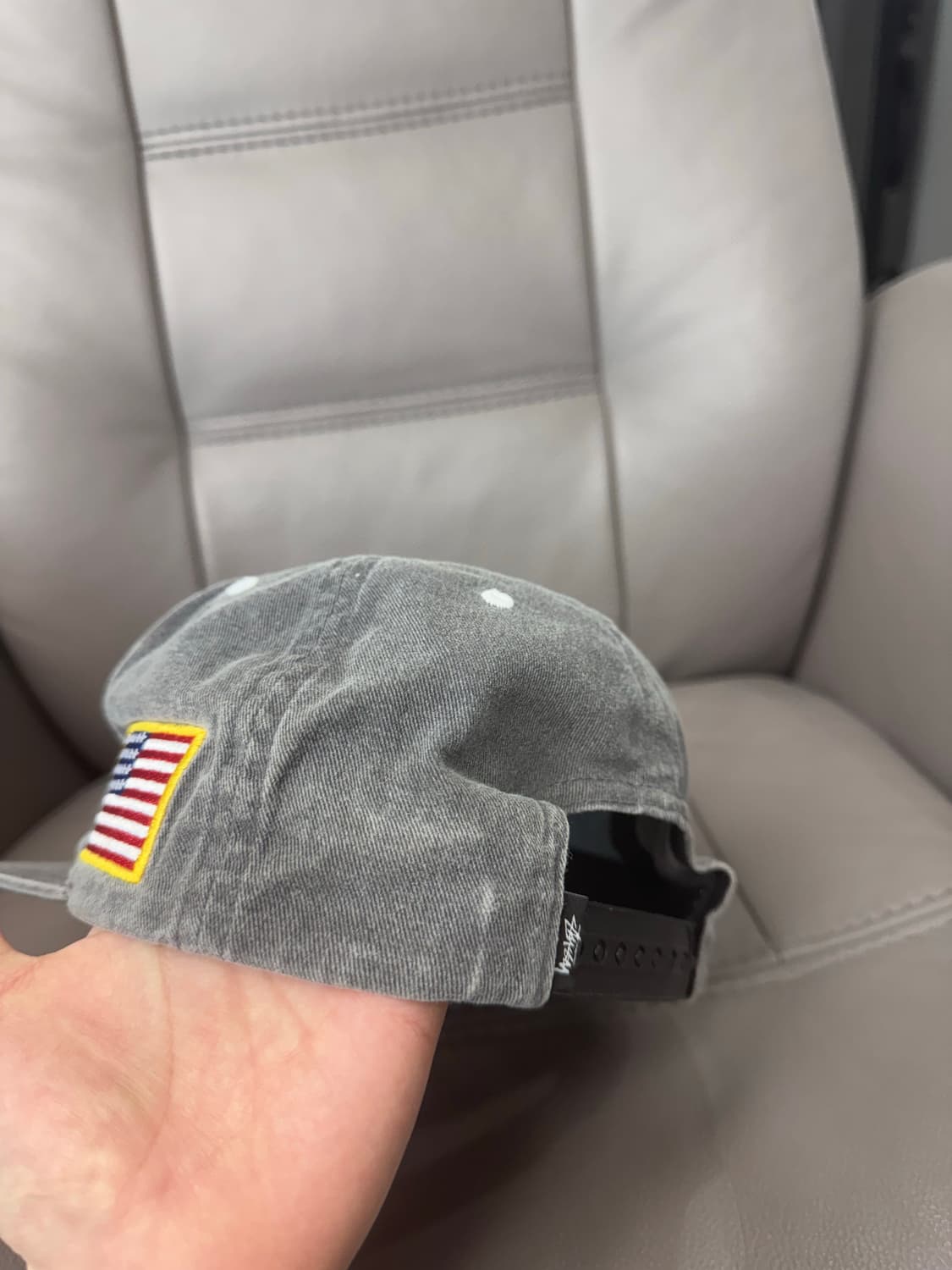 스투시 S로고 성조기 차콜 볼캡 상품이미지5