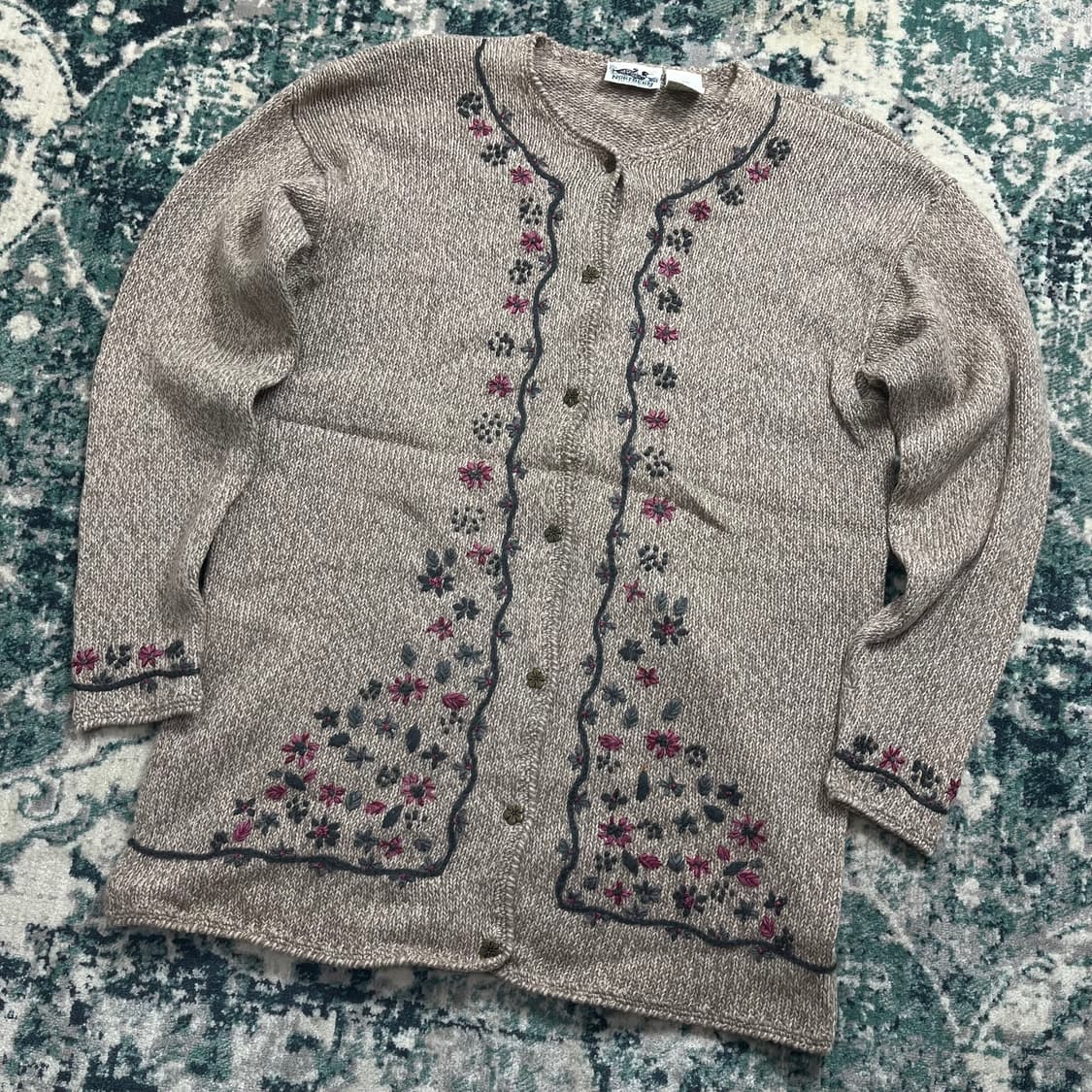 Northern 노르딕 빈티지 모리걸 울 가디건(L) 상품이미지2