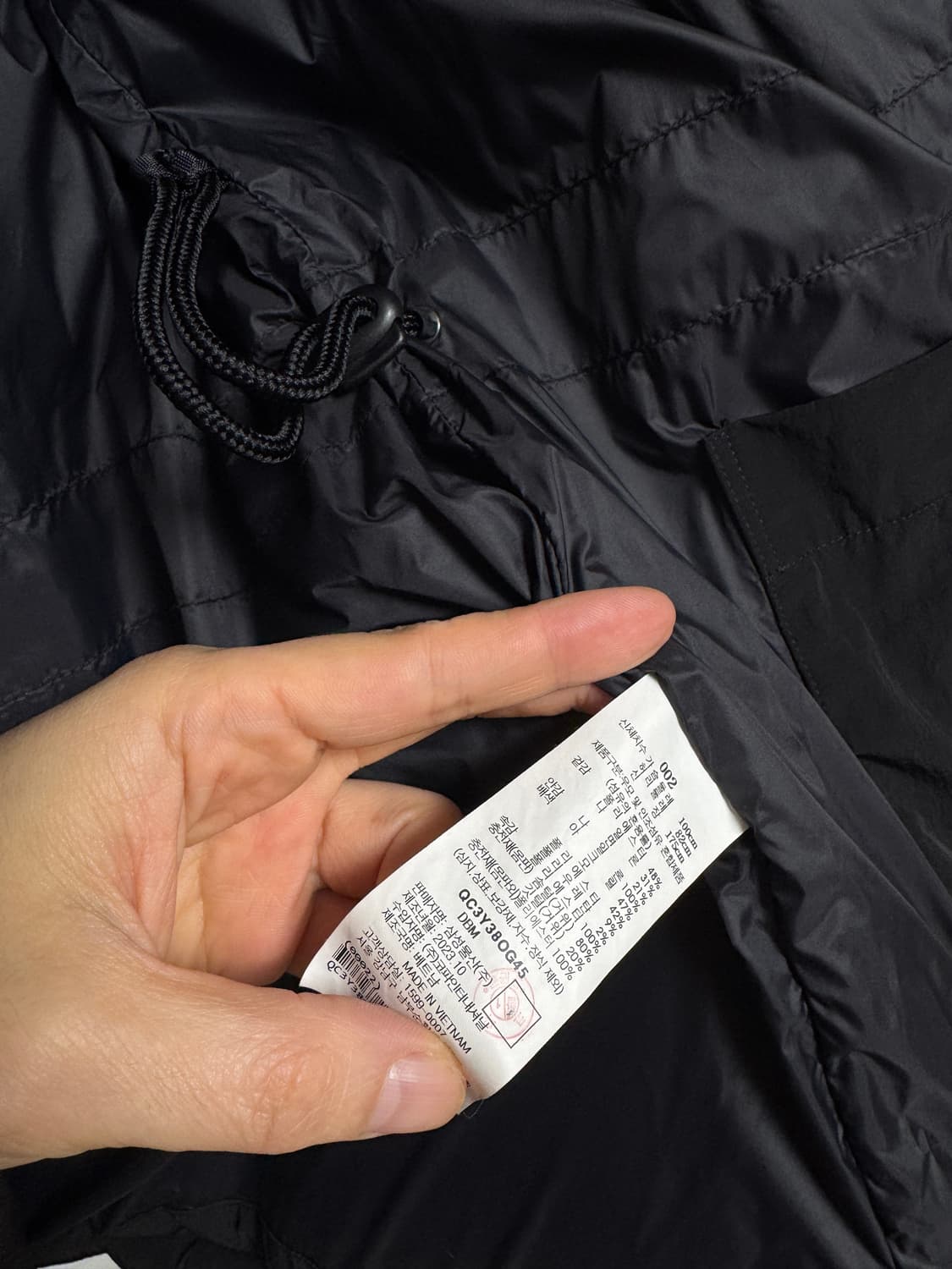 주말할인 23FW 삼성물산 비이커 카라코람느낌 패딩 블랙 100~105 상품이미지4