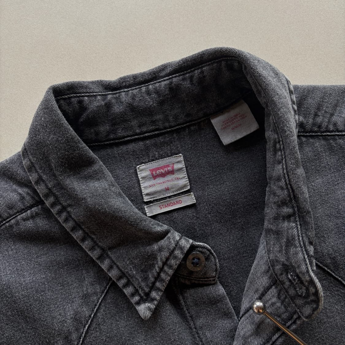 [M]리바이스 Levi's 웨스턴 흑청 데님 셔츠 상품이미지9