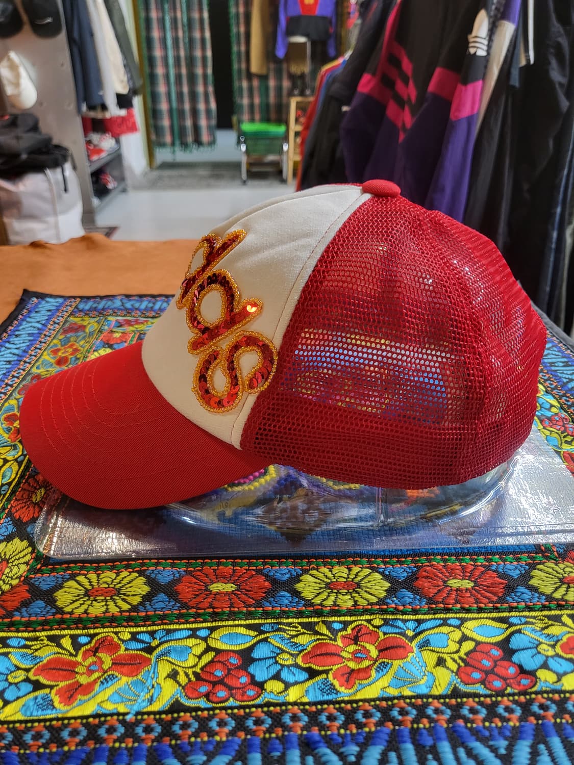 초희귀) 아디다스 스팽글로고  트러커 캡 상품이미지3