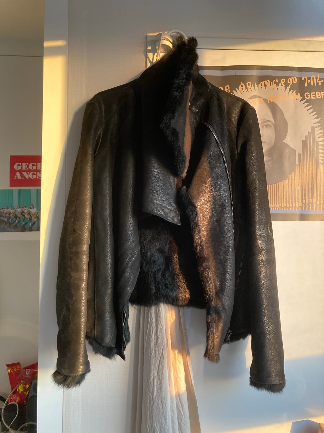 헬무트랭 래빗 퍼 가죽 무스탕 자켓 상품이미지3