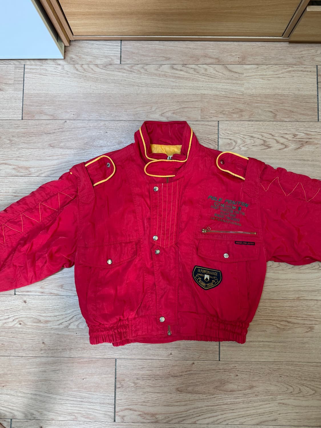 (Free size) 파프제이 빈티지 크롭 레이싱 자켓 상품이미지1