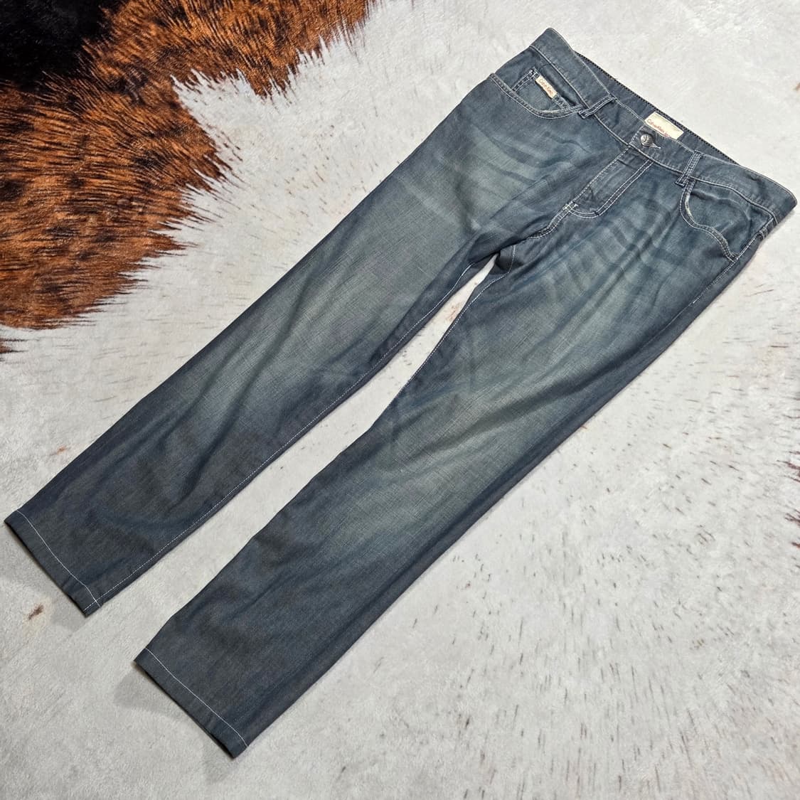 캘빈 클라인 워시드 블루 데님팬츠 상품이미지4