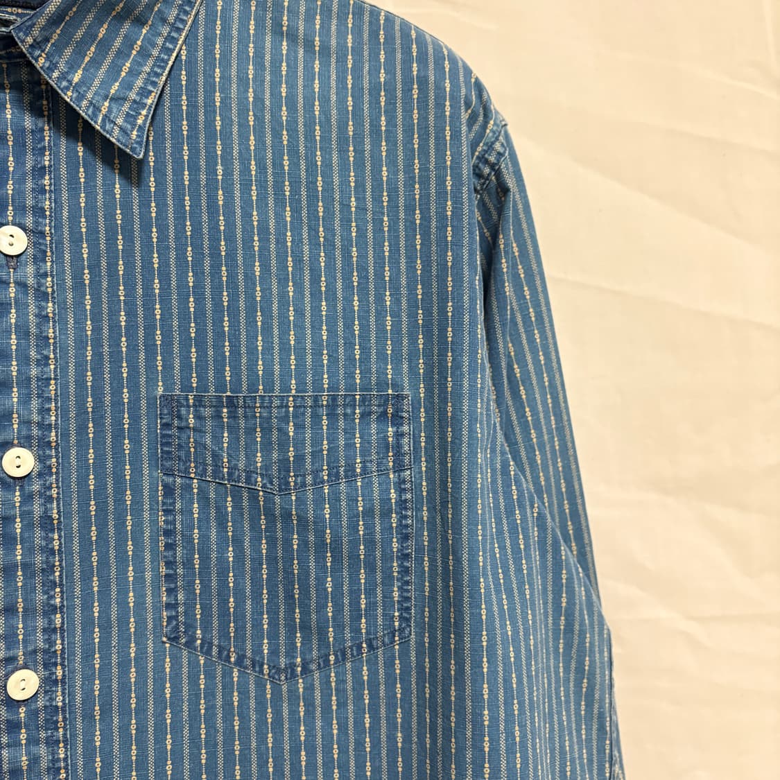 폴로 랄프로렌 네이티브 아메리칸 스트라이프 셔츠 / 블루, L 상품이미지5