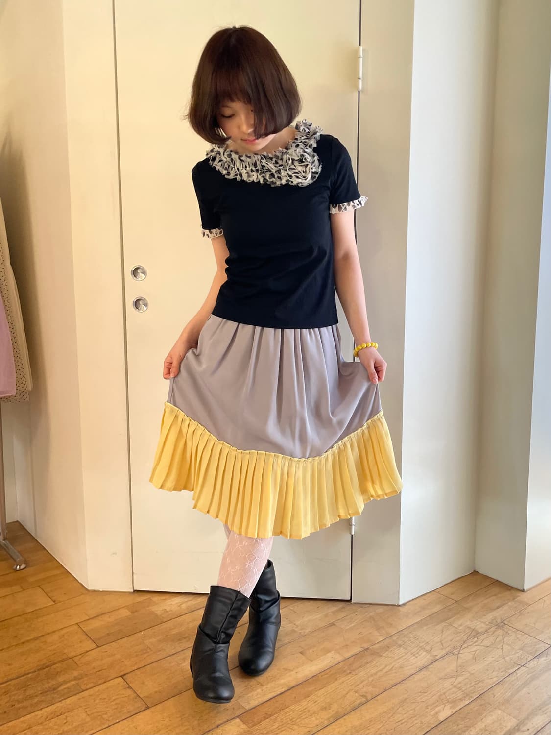 leopard frill sleeve 상품이미지5