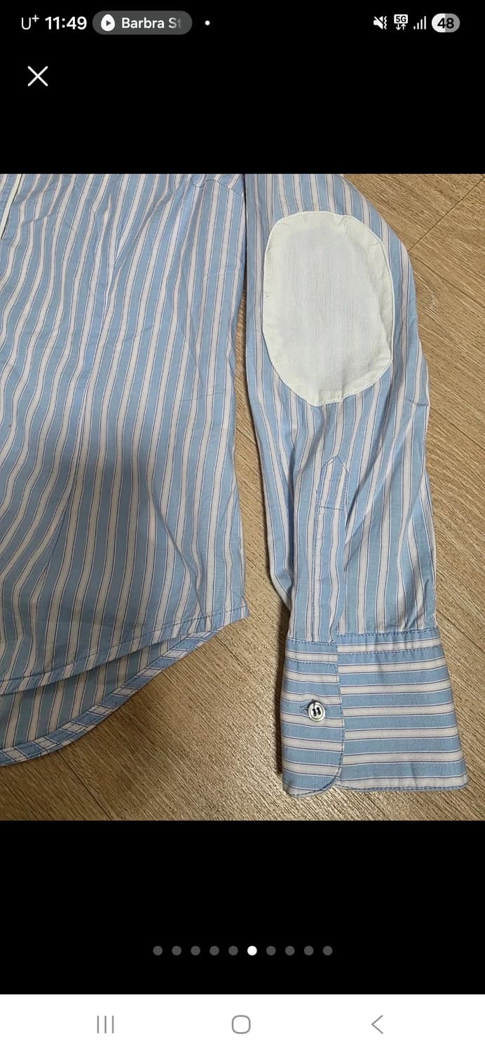 자라 여성 헨리넥 스트라이프 셔츠 S 상품이미지6