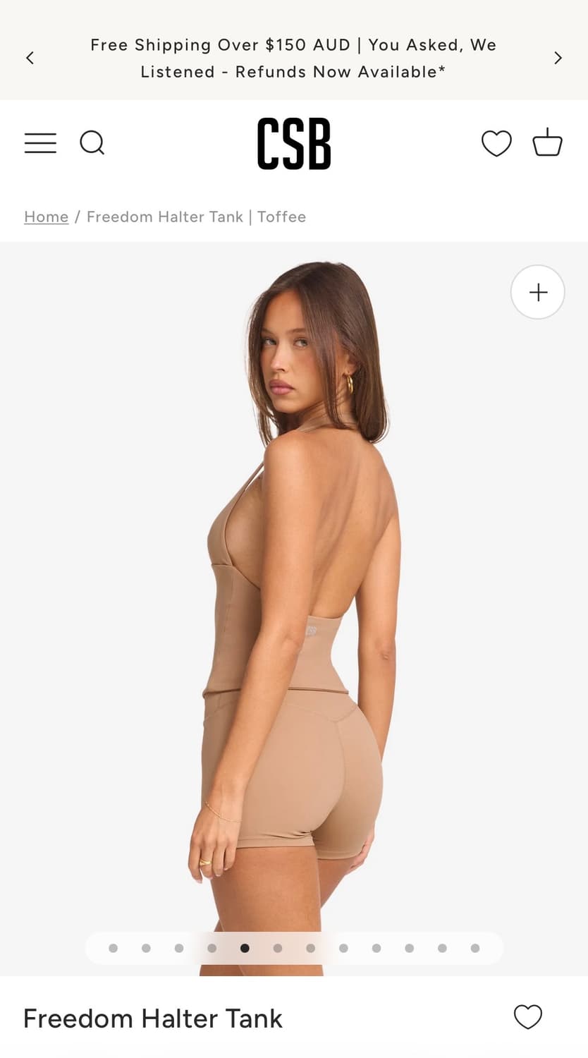 csb freedom halter tank toffee 상품이미지5