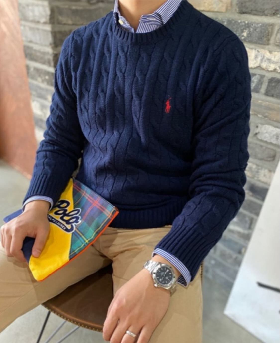 폴로 랄프로렌 꽈배기니트 95-100 상품이미지1