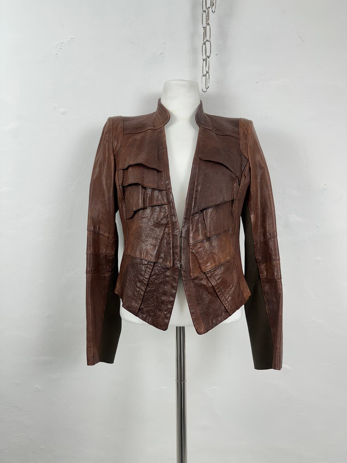 Panelled Leather & Knit Hybrid Jacket 상품이미지2
