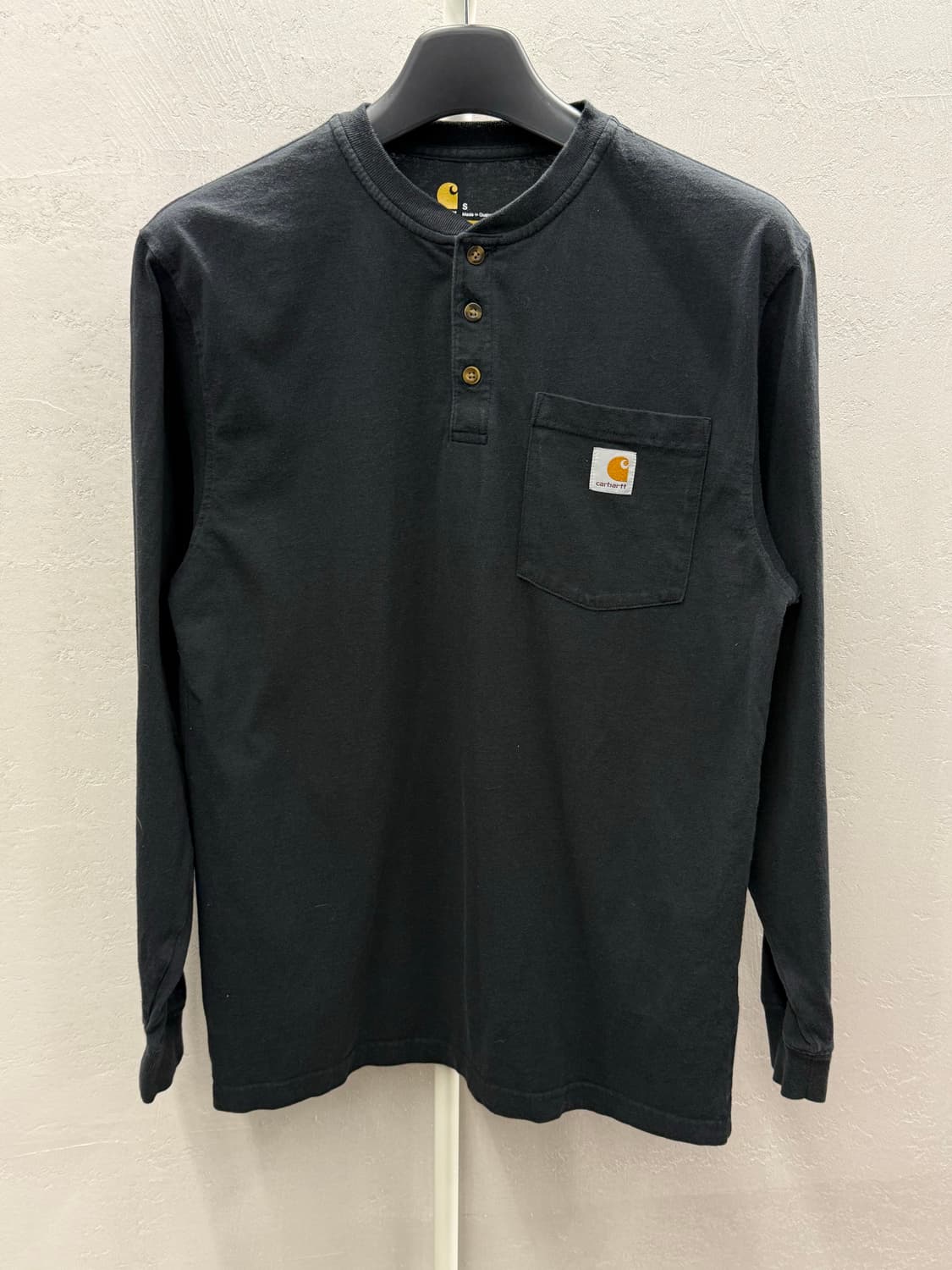 칼하트 헨리 레귤러 롱슬리브 포켓 티셔츠 블랙 S 상품이미지2