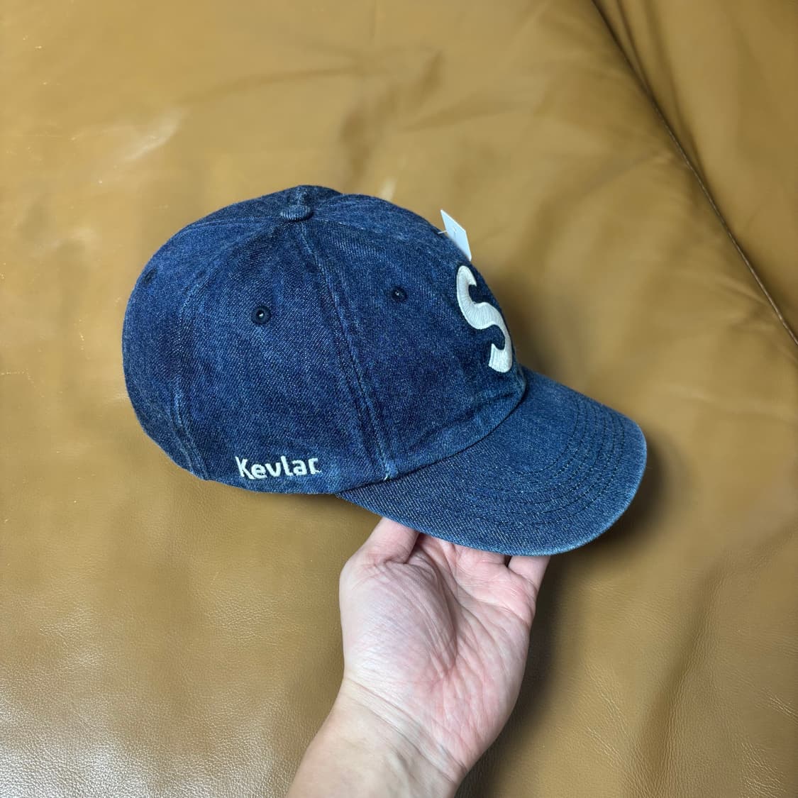 슈프림 S로고 6패널 볼캡 모자 22ss 케블라 데님 상품이미지3