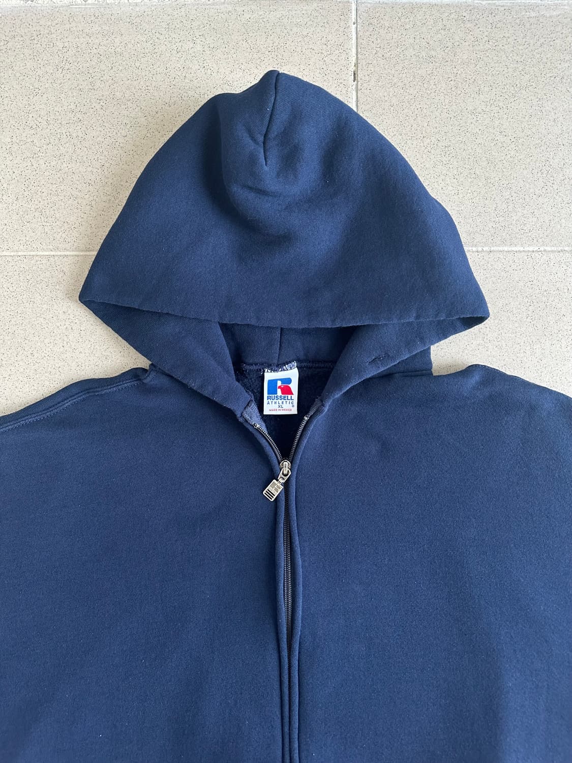 90s 빈티지 러셀 후드집업 네이비 XL 상품이미지3