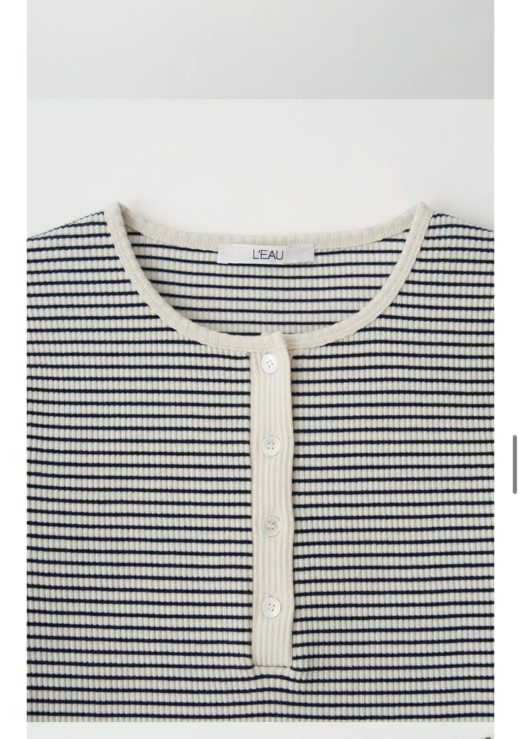 로우 ribbed button tee 스트라이프(새상품) 상품이미지2