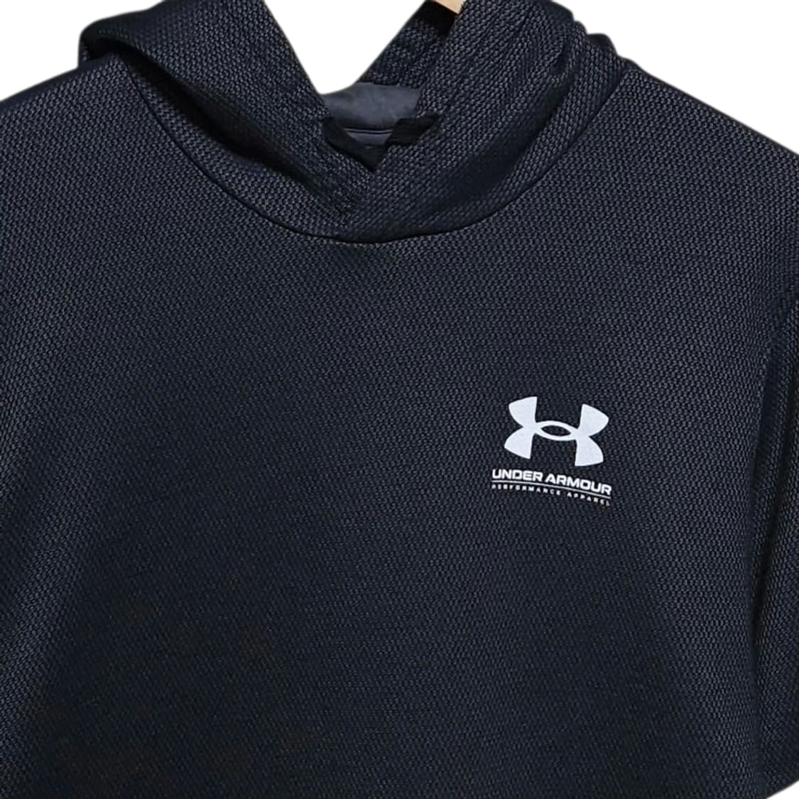 105)언더아머 기모 후드티 블랙 배색 상품이미지3
