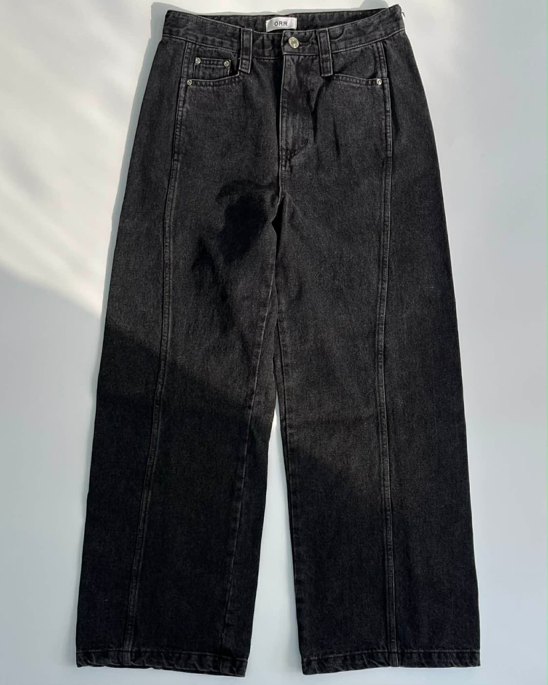 [S]ORR 오르 25년 신형 블랙 와이드 핏 데님 팬츠 상품이미지1