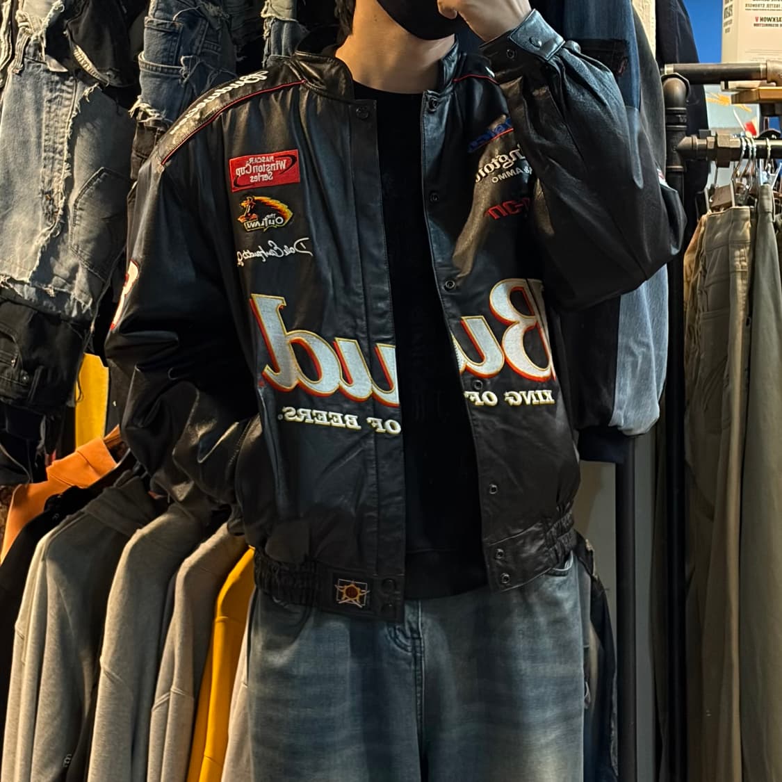 [No.9] JH Design 버드 와이저 레더 레이싱자켓 상품이미지8