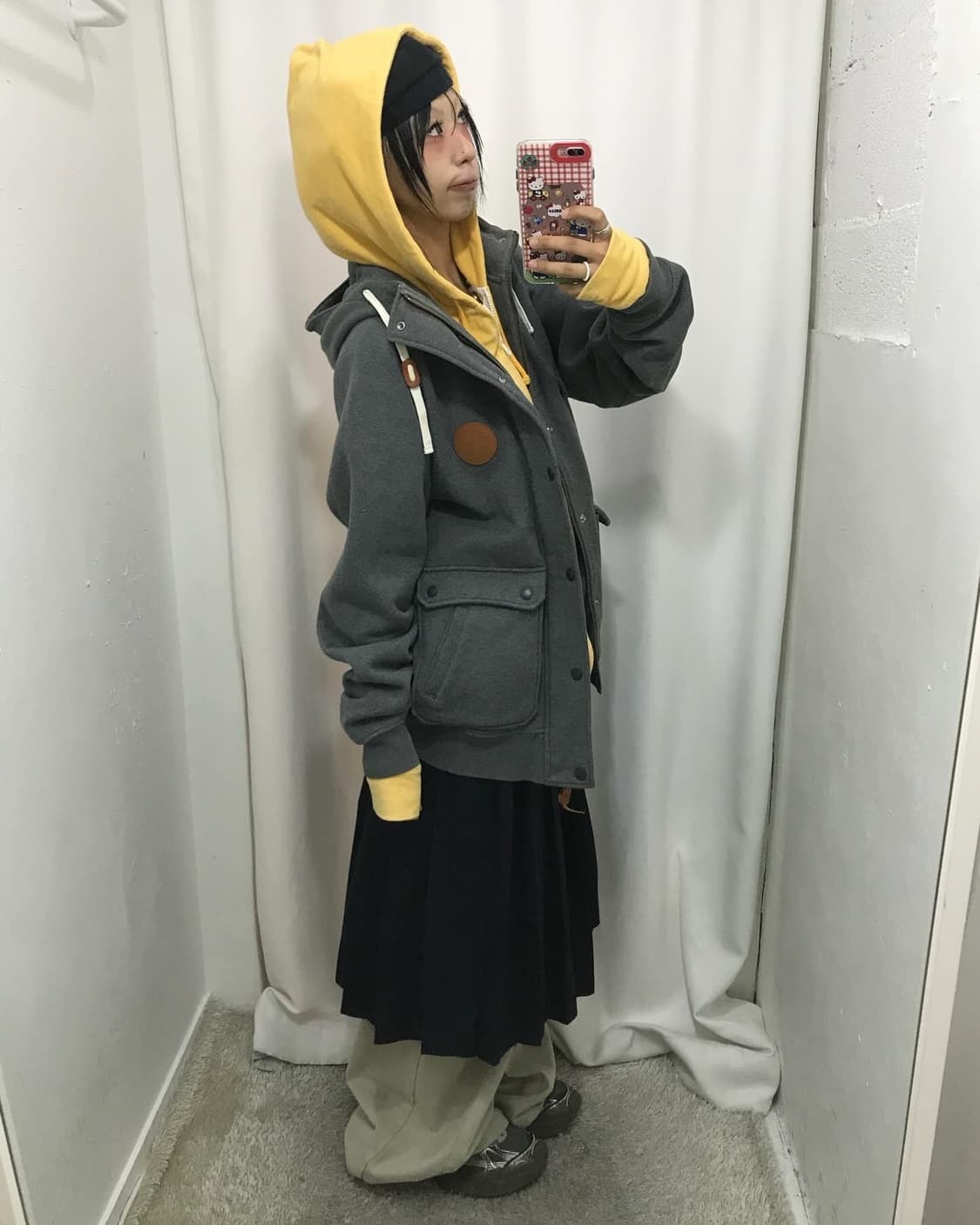 Stussy Logo Yellow Hood Zip-Up 상품이미지4