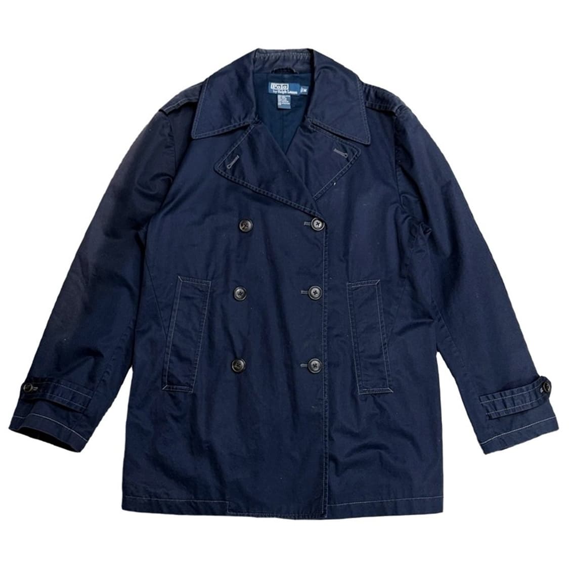 POLO 코튼 더블 브레스티드 코트 M 상품이미지1