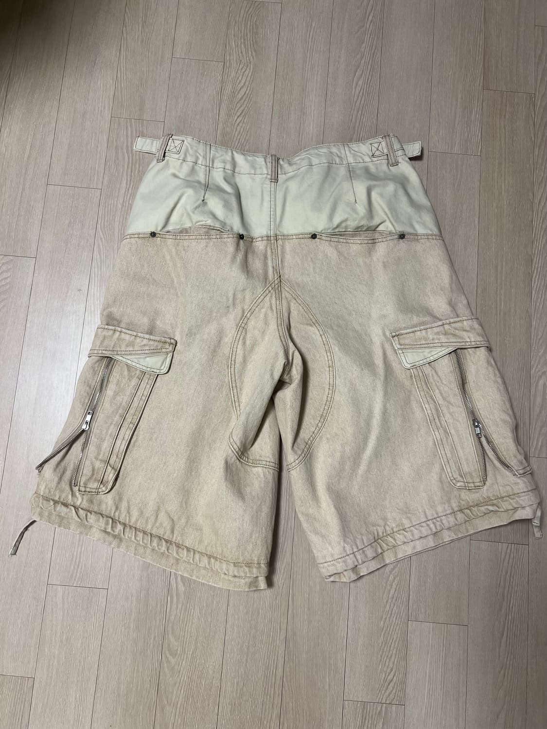 ETCE 레이어드 백 카고 쇼츠 베이지 L 상품이미지2