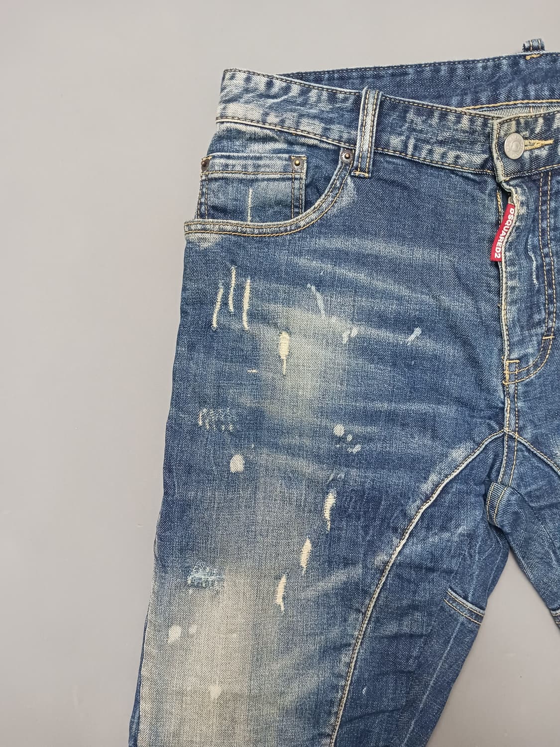 [32] 디스퀘어드2 메탈패치 바이커진 청바지 상품이미지2