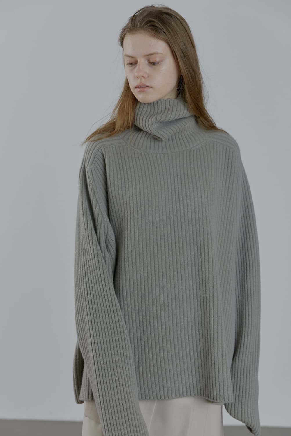 [m] 파사드패턴 캐시미어 터틀넥 상품이미지2