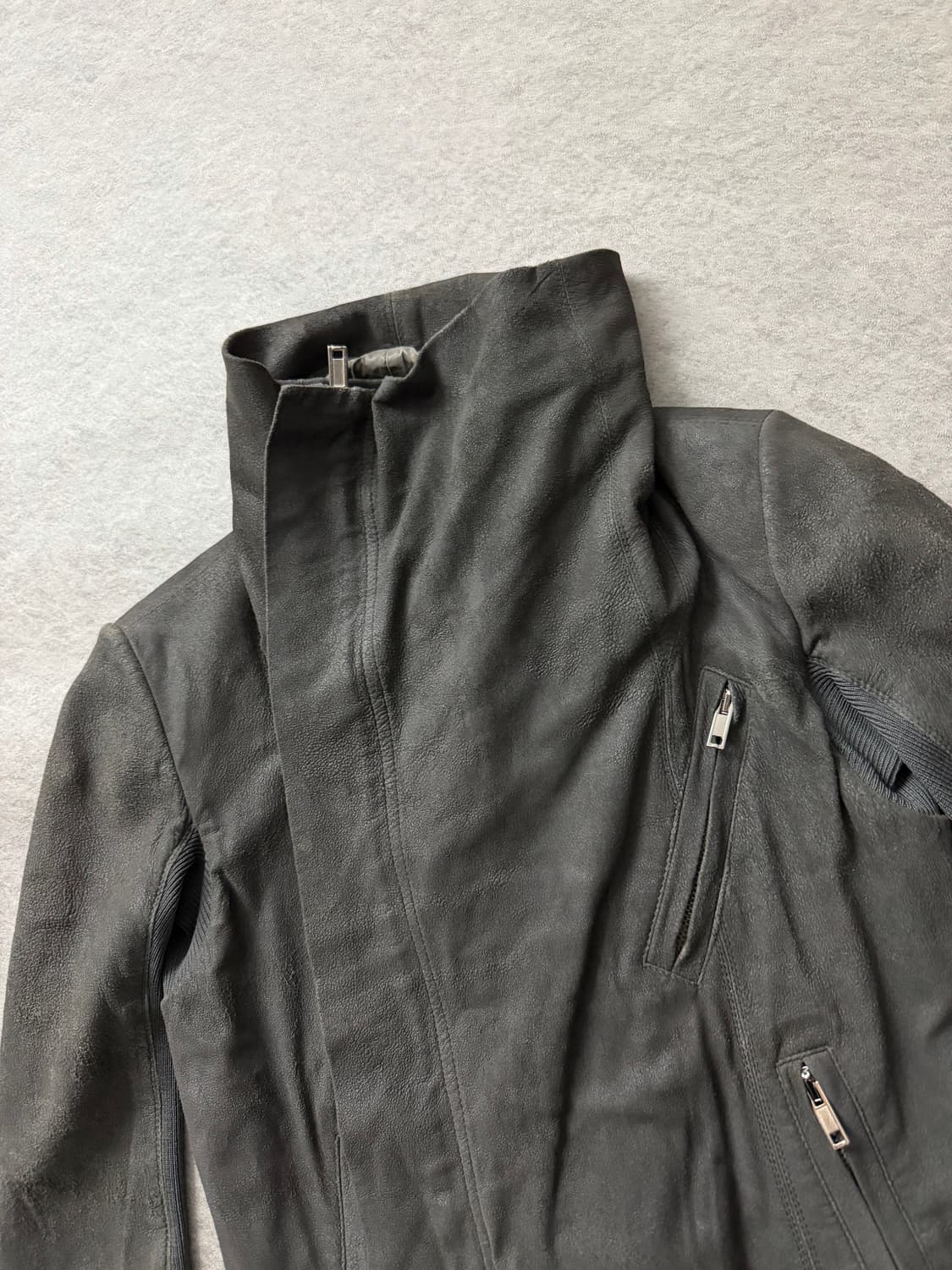 릭오웬스 하이넥 램스킨 자켓 상품이미지3