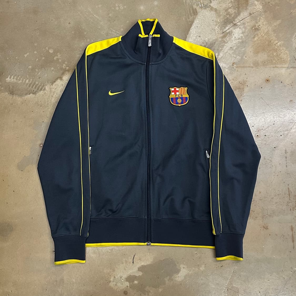XL 나이키 바르셀로나 그레이 옐로우 트랙탑 져지 상품이미지2