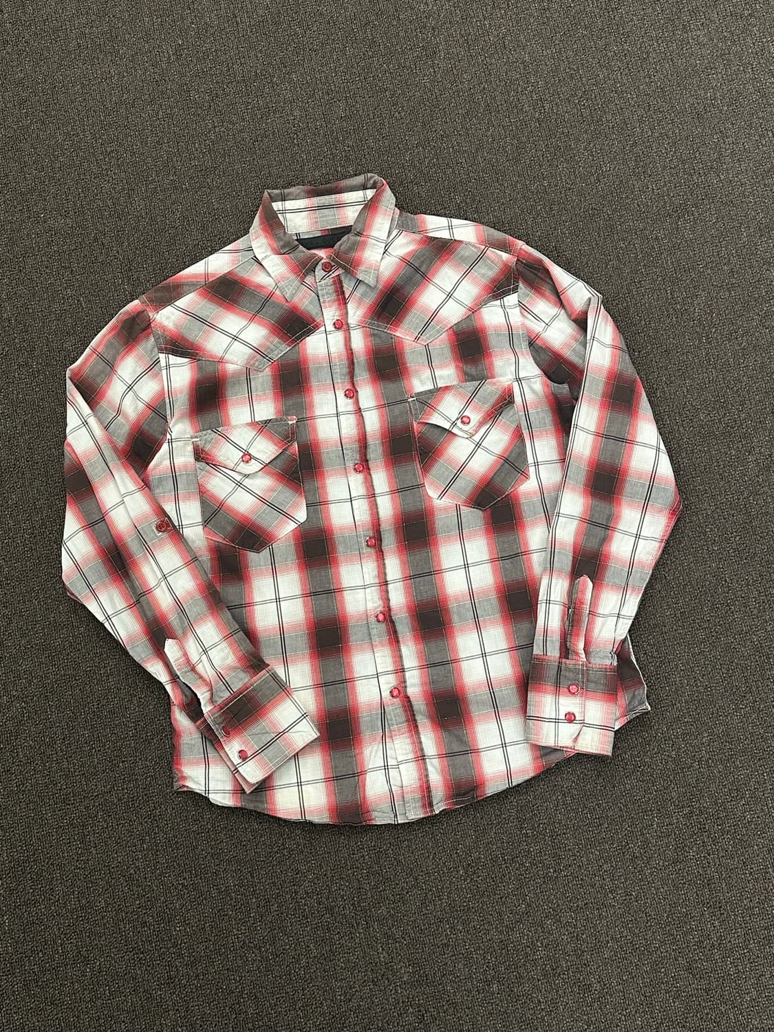 M)Oval Dice 빈티지 체크 셔츠 상품이미지1