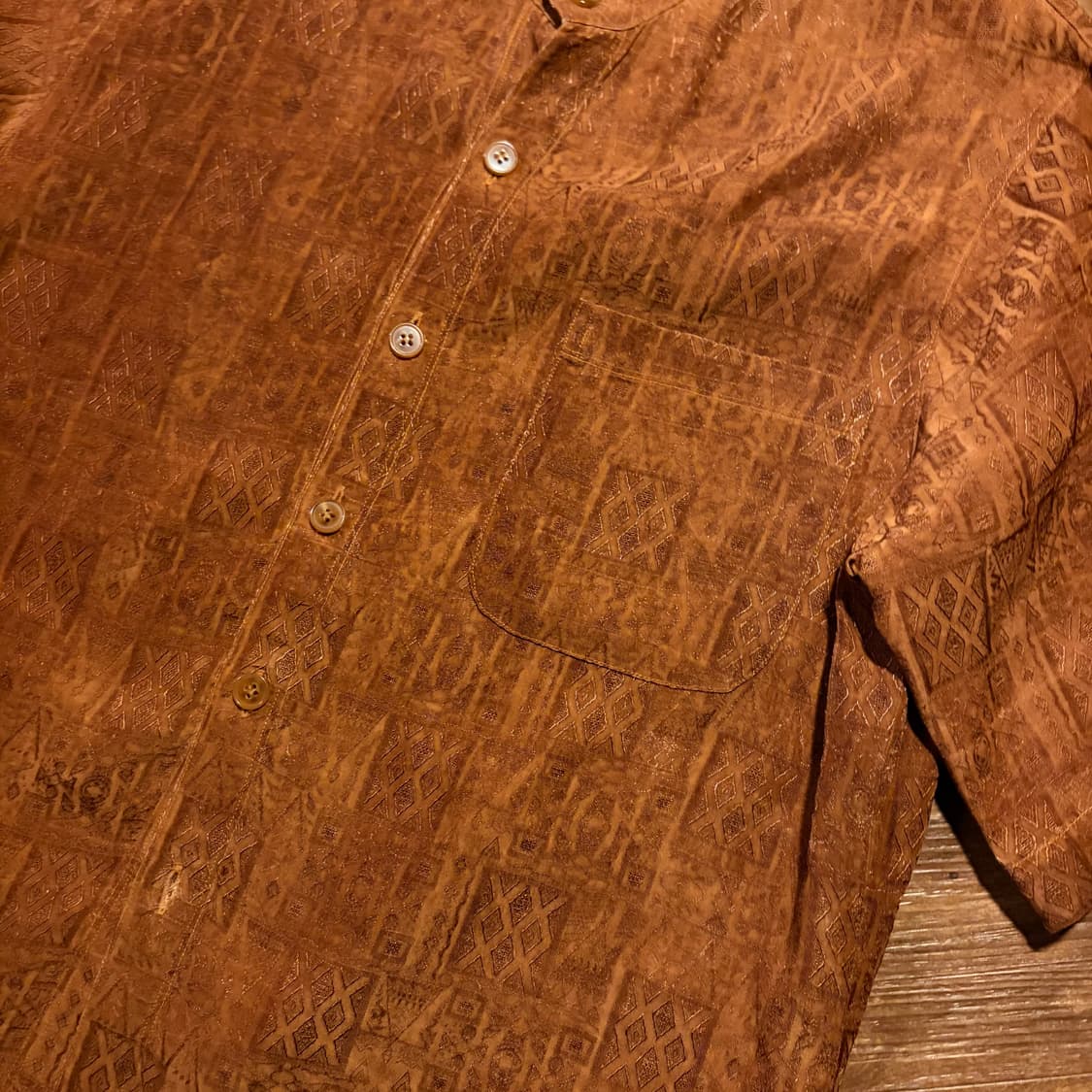 ORIENTAL BROWN LINEN JACQUARD SHIRT 상품이미지6