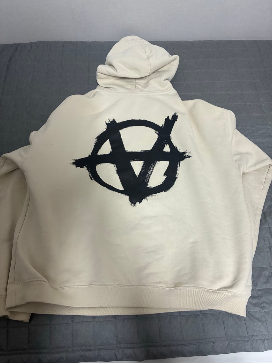 [XS] 베트멍 아나키 로고 후드 티셔츠 아이보리 상품이미지2
