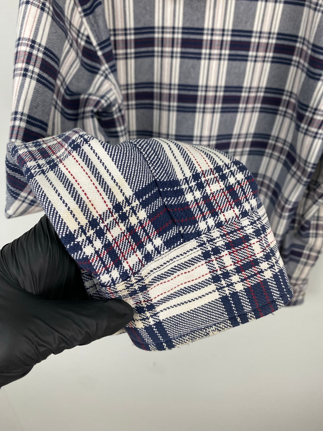 칼하트 WIP 오티스 체크 후드 셔츠 L 상품이미지7