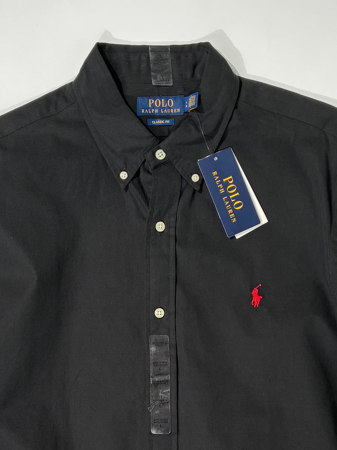 폴로 랄프로렌 클래식 핏 포플린 버튼 다운 셔츠 블랙 L사이즈 상품이미지2