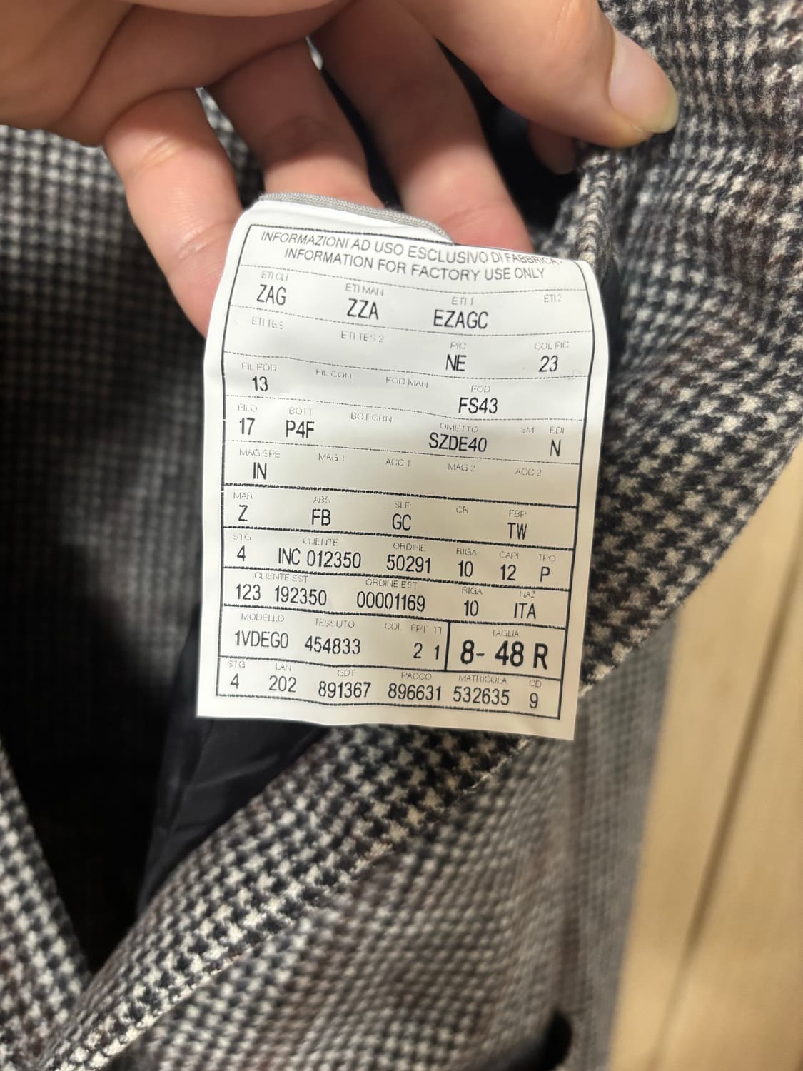 에르메네질도 제냐 체크무늬 남성 블레이저 상품이미지9