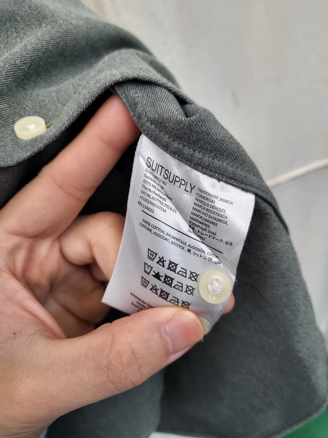 수트서플라이 그레이 오픈 칼라 셔츠 상품이미지4