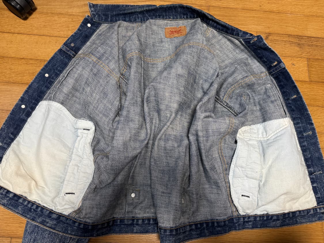 [L]8~90s 리바이스 1세대 지쟌 데님자켓 팝니다 상품이미지5