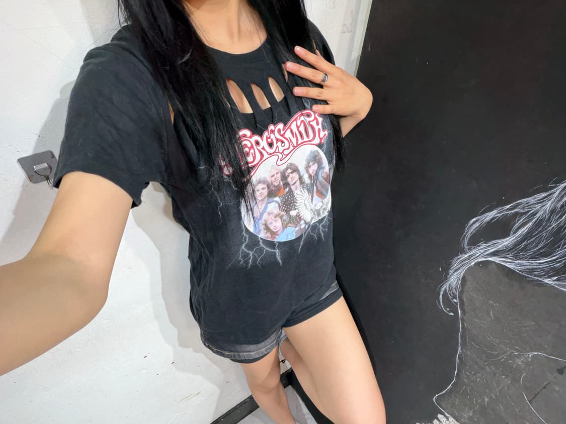 Aerosmith 갸루깔 밴드 락 티셔츠 M 상품이미지1