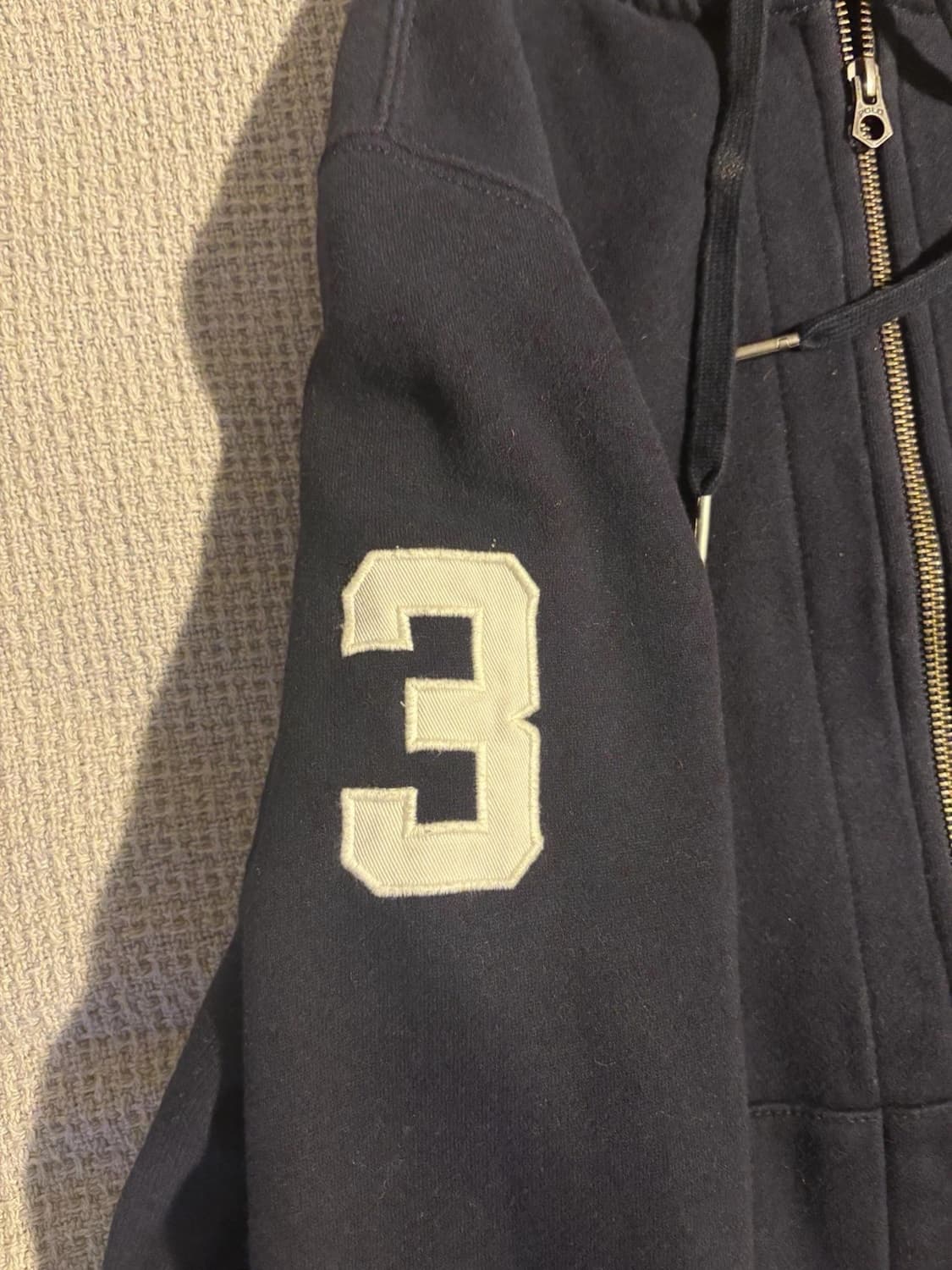 폴로 랄프 로렌 빅포니 네이비 체크 후드 집업 상품이미지5