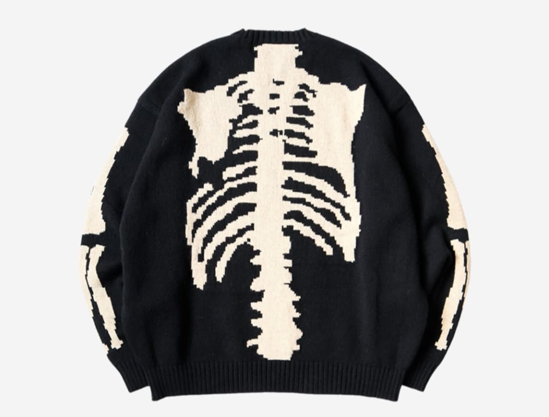 캐피탈 본 니트 스웨터 블랙 새상품 상품이미지1