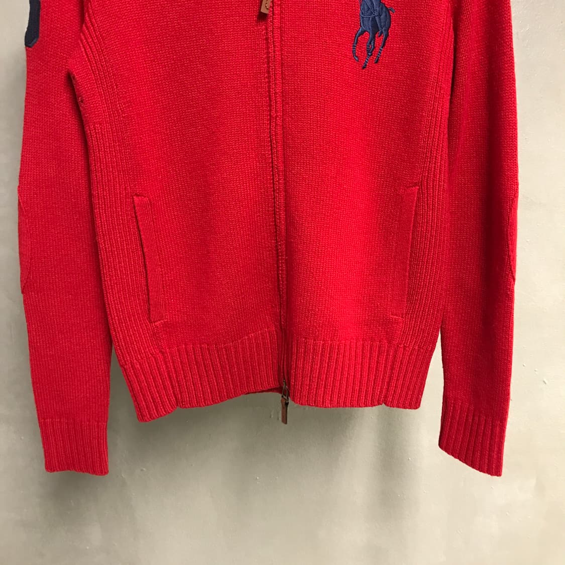 폴로 랄프로렌 니트 집업 레드 XS(W) 상품이미지3