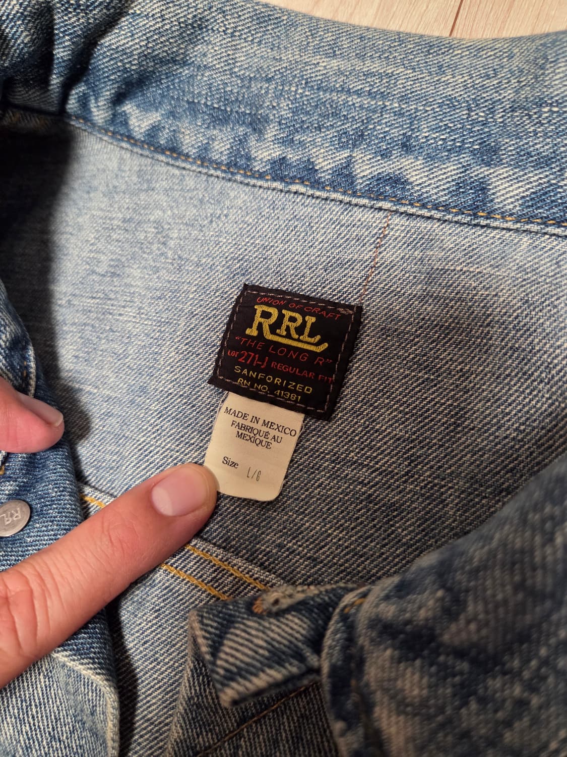 RRL 더블알엘 리랜드 LOT 271 자켓 L 사이즈 상품이미지4
