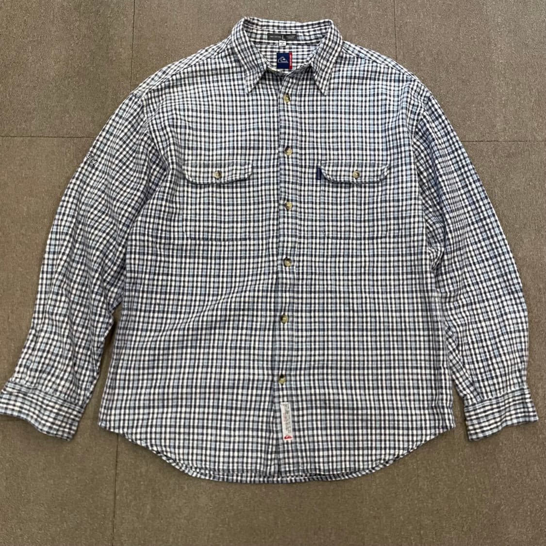 90s QUIKSILVER 퀵실버 헤비플란넬 체크 워크 셔츠  상품이미지1