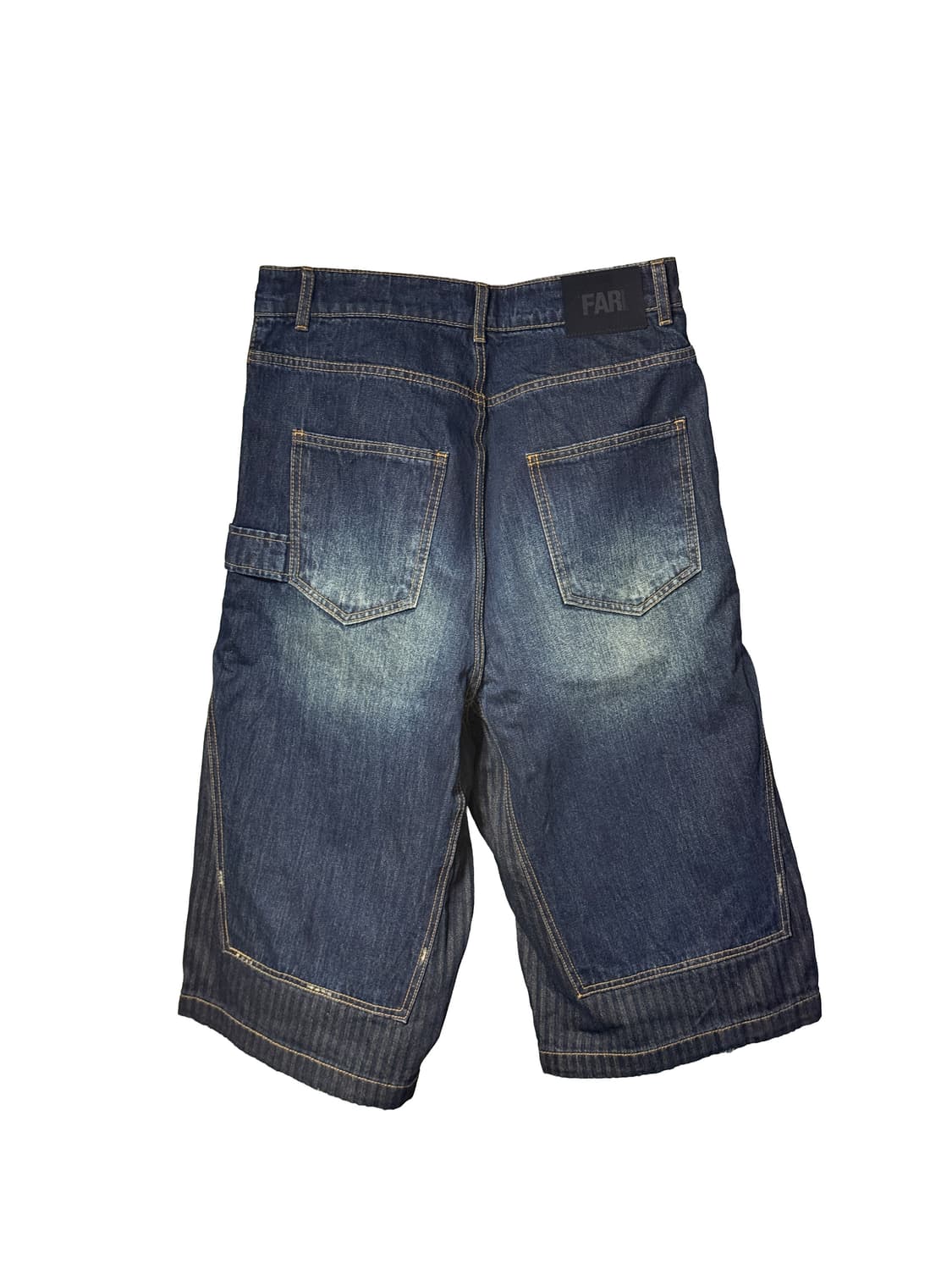 FAR TWO-TONE DENIM BERMUDA PANTS 상품이미지3