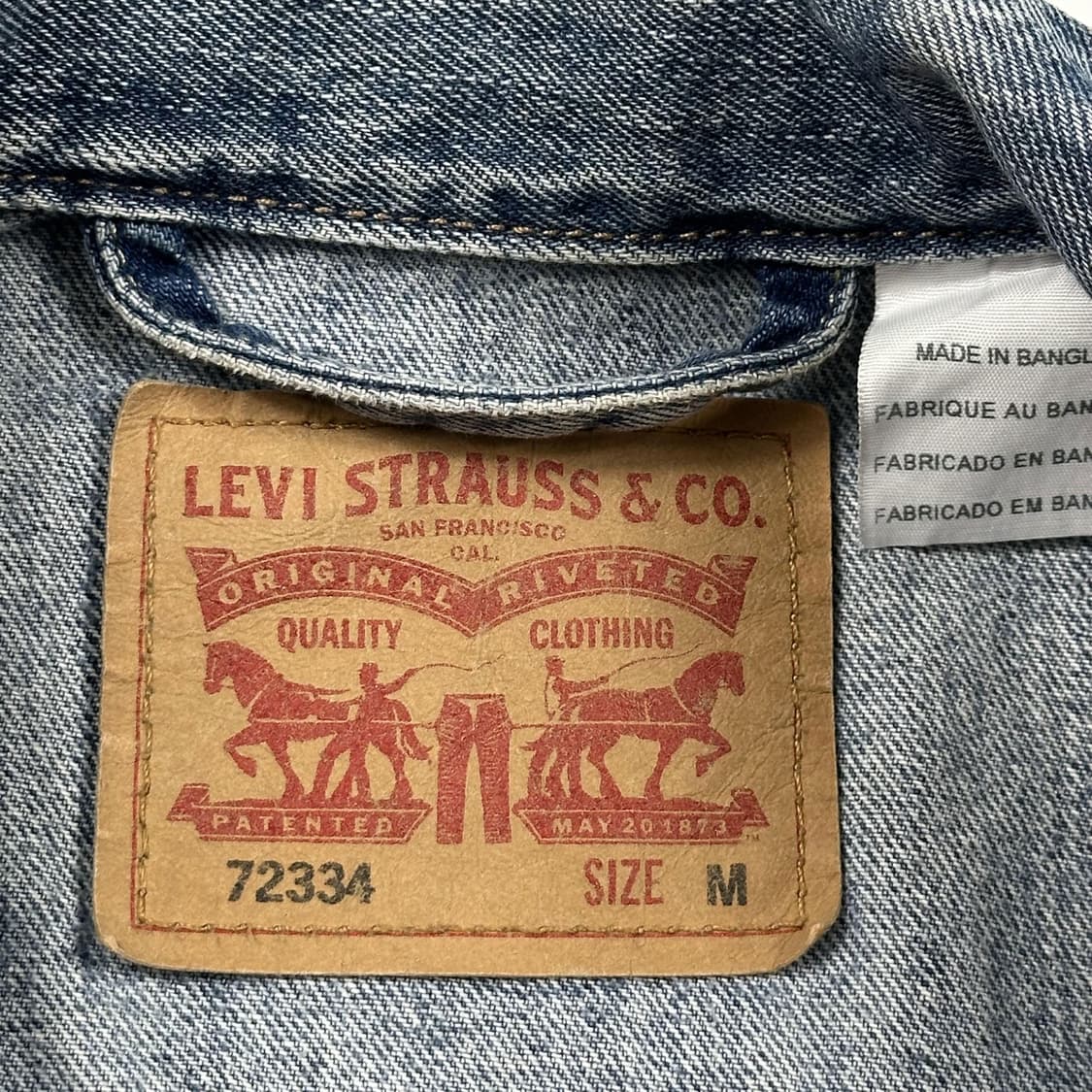 리바이스 미니멀 연청 데님 트러커자켓  M 상품이미지5