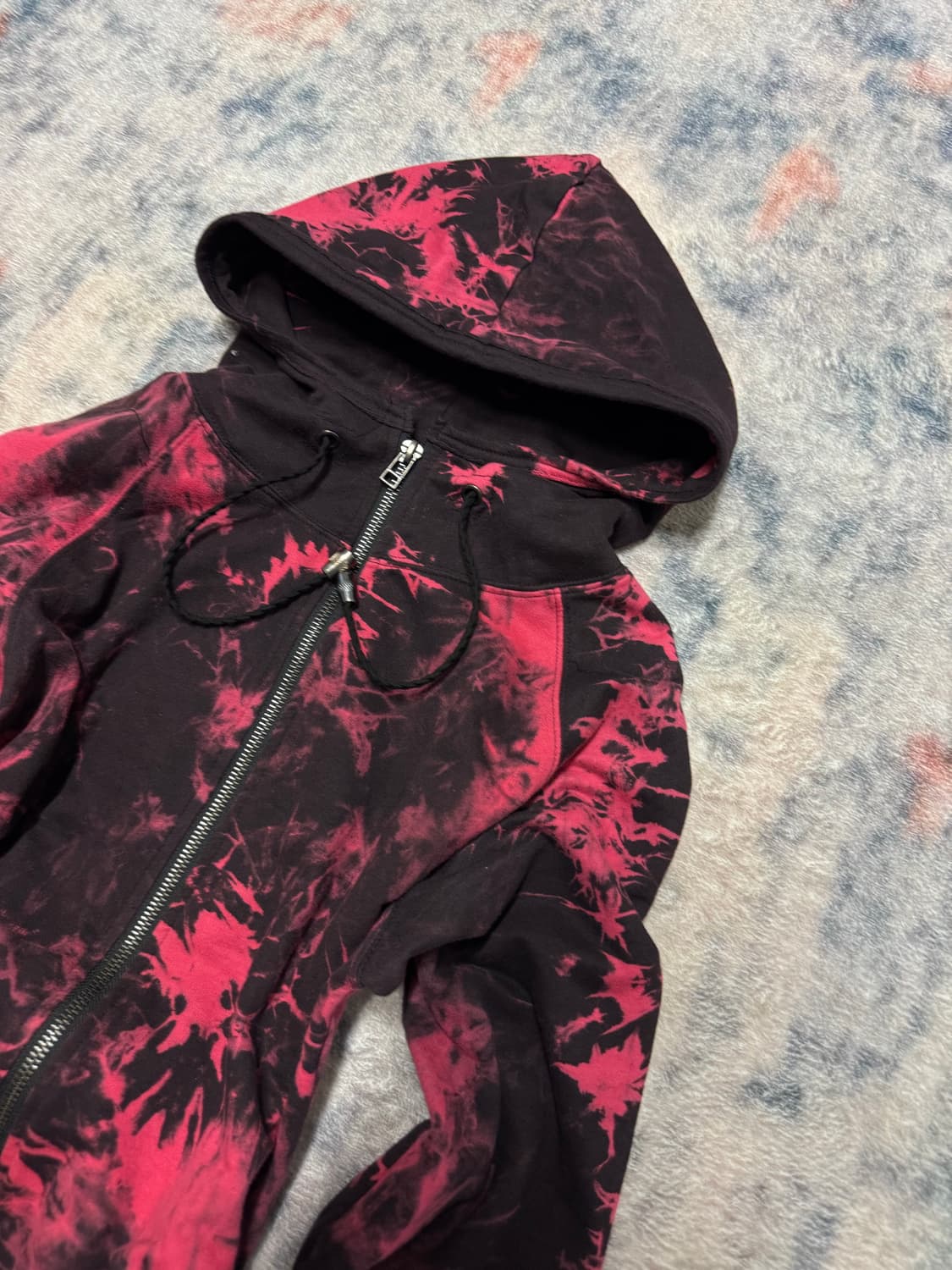 Xfrm 00s red destruction damaged hoodie 상품이미지3