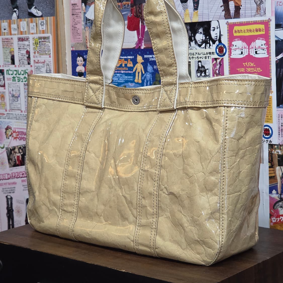 요시다 포터 PVC 페이퍼 베이지 미니 토트백 상품이미지6