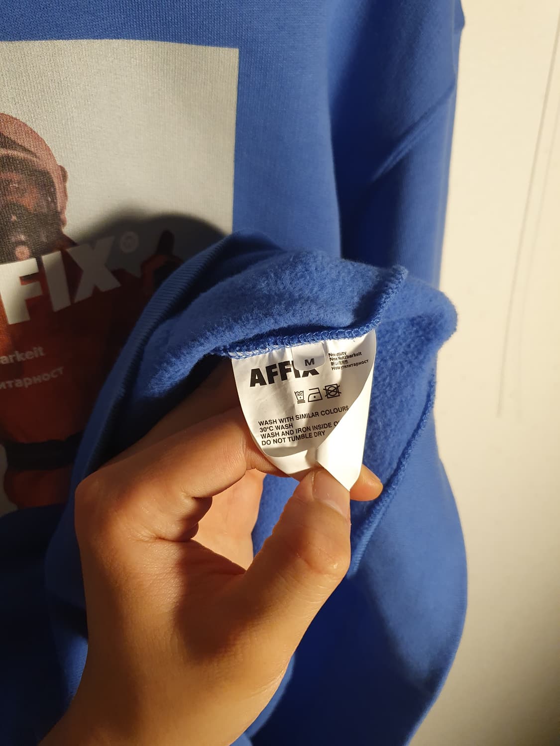AFFIX fireman blue hoodie 상품이미지5